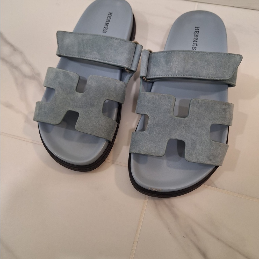 Hermès Blue Chypre Sandals